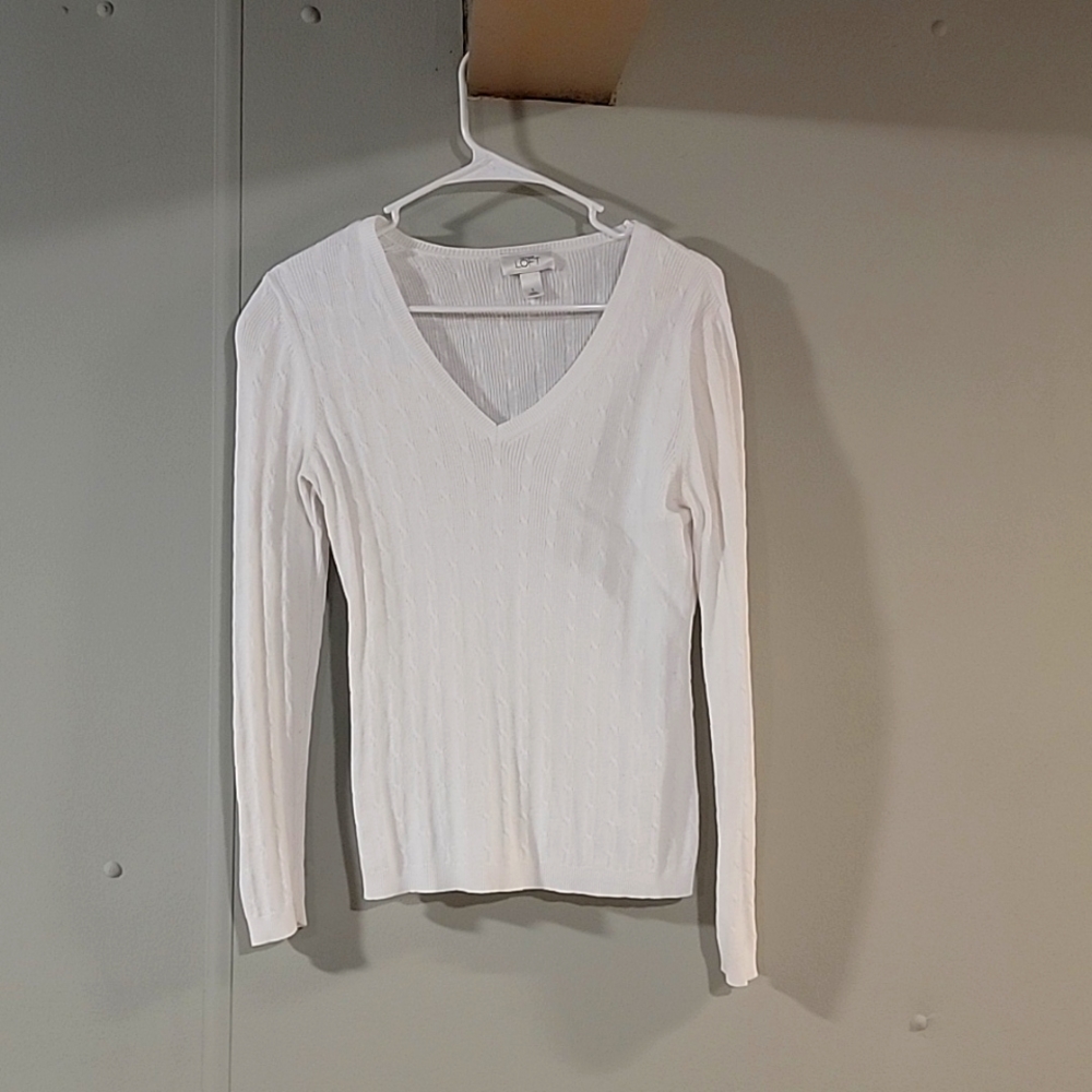 Ann Taylor white sweater